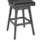 Armen Living Journey 26" Counter Height Swivel Brown Onyx Faux Leather and American Gray Wood Bar Stool LCJRBAGRON26 - alternate 4